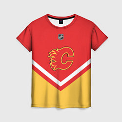 Футболка женская NHL: Calgary Flames, цвет: 3D-принт