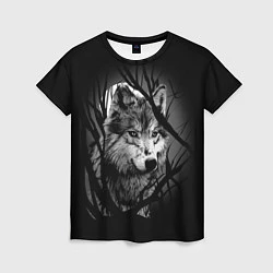 Женская футболка Серый волк