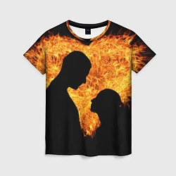 Женская футболка Огненная любовь