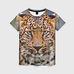 Женская футболка Грустный леопард