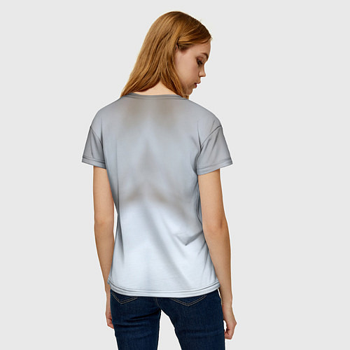 Женская футболка Зимняя лиса / 3D-принт – фото 4