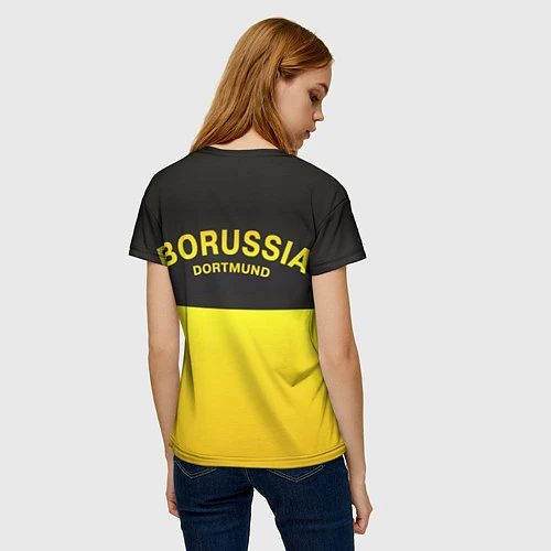 Женская футболка Borussia Dortmund FC / 3D-принт – фото 4
