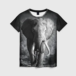 Женская футболка Бегущий слон