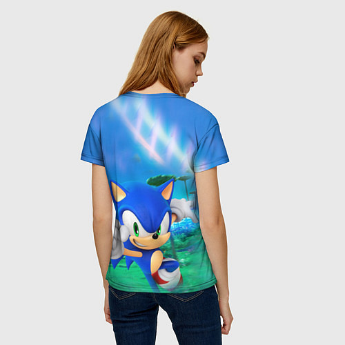 Женская футболка Sonic Boom / 3D-принт – фото 4