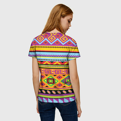 Женская футболка Этнический орнамент / 3D-принт – фото 4