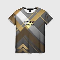 Женская футболка Cs:go - Bronze Deco Бронзовая декорация 2022