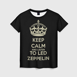 Футболка женская Keep Calm & Led Zeppelin, цвет: 3D-принт