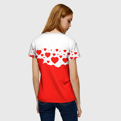 Женская футболка Сердечки / 3D-принт – фото 4