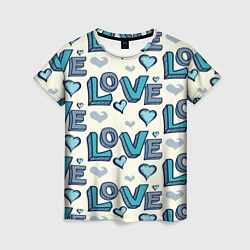 Женская футболка Love Pattern