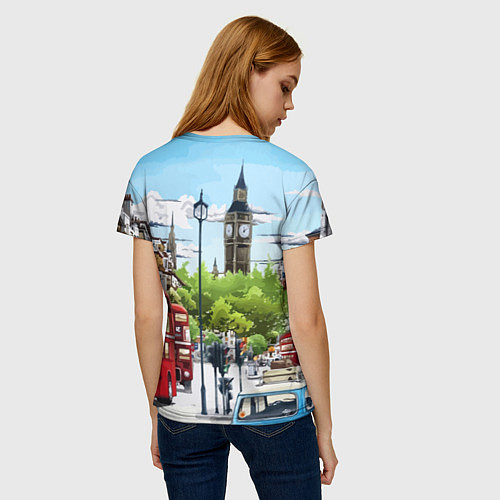 Женская футболка Улицы Лондона -Big Ben / 3D-принт – фото 4