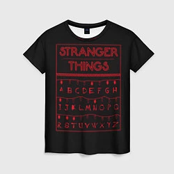 Женская футболка Stranger Things: alphabet