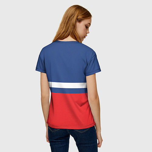 Женская футболка Флаг космический войск РФ / 3D-принт – фото 4