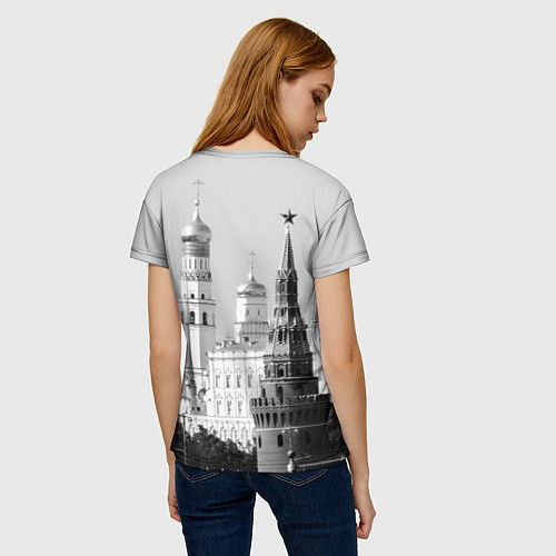 Женская футболка Москва: Кремль / 3D-принт – фото 4