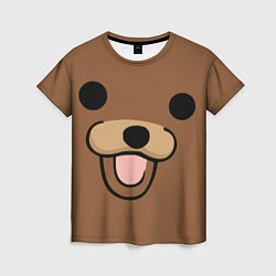Женская футболка Медведь