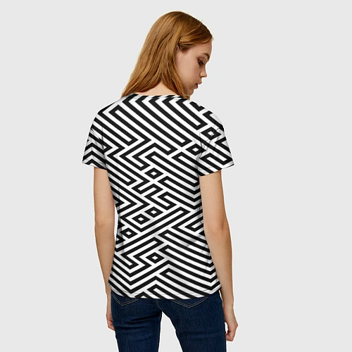 Женская футболка Optical illusion / 3D-принт – фото 4