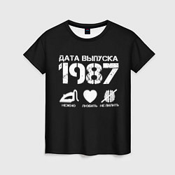 Женская футболка Дата выпуска 1987
