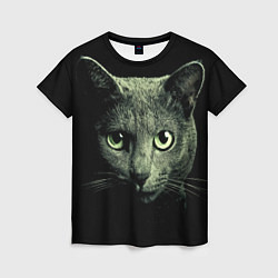 Женская футболка Серый котик