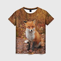 Женская футболка Осенняя лиса