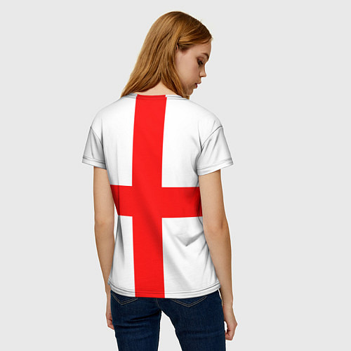 Женская футболка Сборная Англии / 3D-принт – фото 4