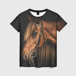 Женская футболка Взгляд коня