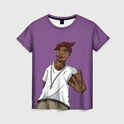 Женская футболка 2Pac Gangsta
