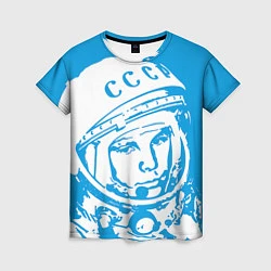 Футболка женская Гагарин: CCCP, цвет: 3D-принт