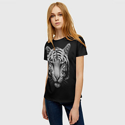 Футболка женская Серый тигр, цвет: 3D-принт — фото 2