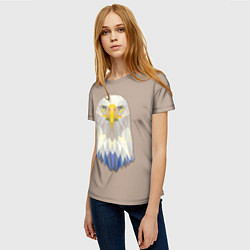 Футболка женская Геометрический орел, цвет: 3D-принт — фото 2
