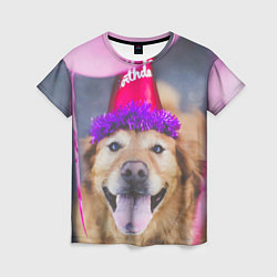 Женская футболка Birthday Dog