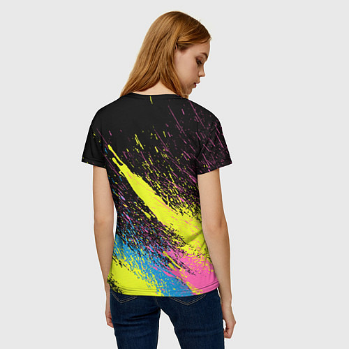 Женская футболка Брызги / 3D-принт – фото 4