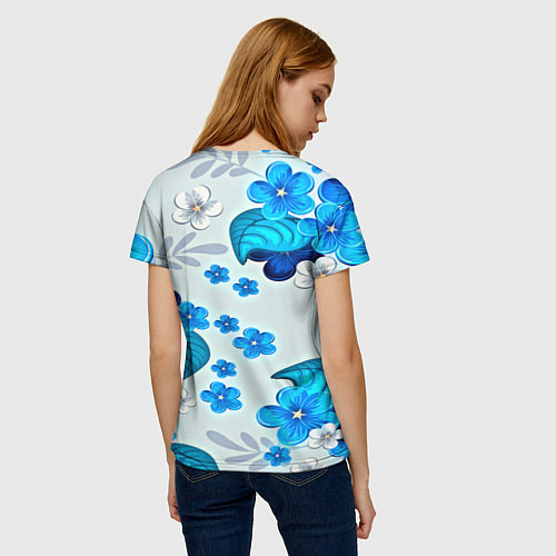 Женская футболка Весенний узор / 3D-принт – фото 4
