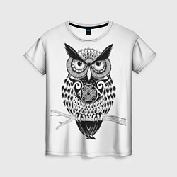 Женская футболка Расписная сова