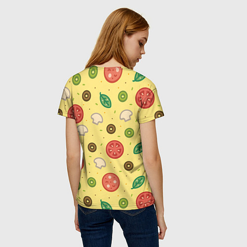 Женская футболка Pizza / 3D-принт – фото 4