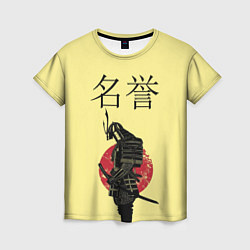 Женская футболка Японский самурай (честь)