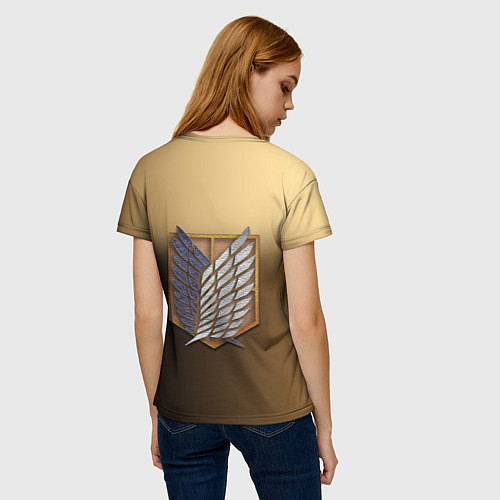 Женская футболка Атака Титанов / 3D-принт – фото 4