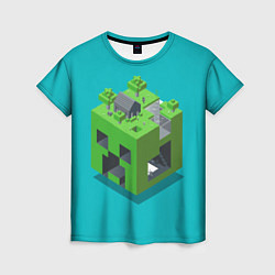 Женская футболка Minecraft World