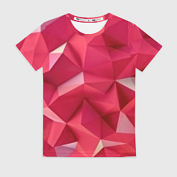 Футболка женская Розовые грани, цвет: 3D-принт