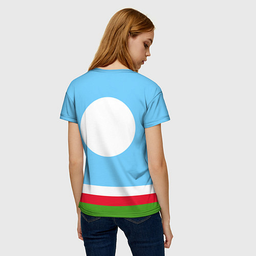 Женская футболка Республика Саха / 3D-принт – фото 4