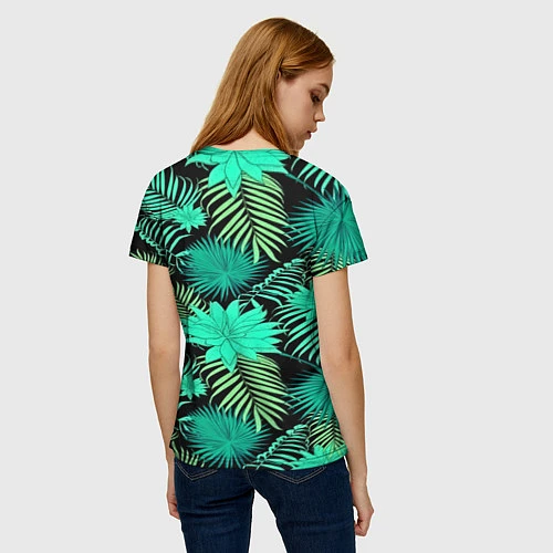 Женская футболка Tropical pattern / 3D-принт – фото 4