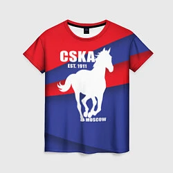 Футболка женская CSKA est. 1911, цвет: 3D-принт