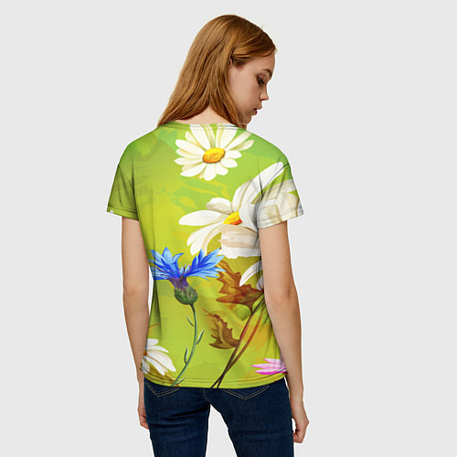 Женская футболка Цветочный мир / 3D-принт – фото 4