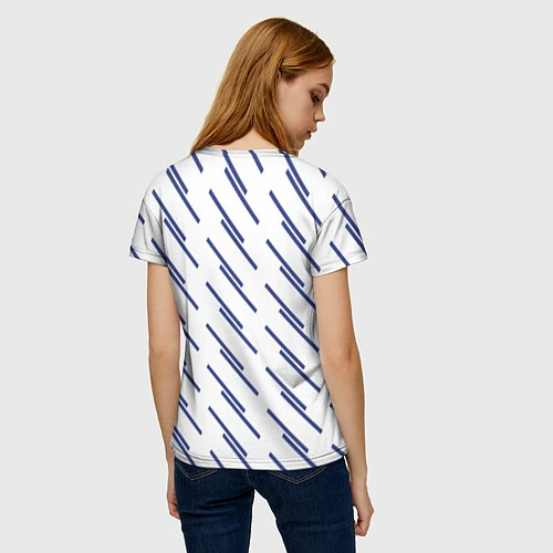 Женская футболка Мопсики под зонтом / 3D-принт – фото 4