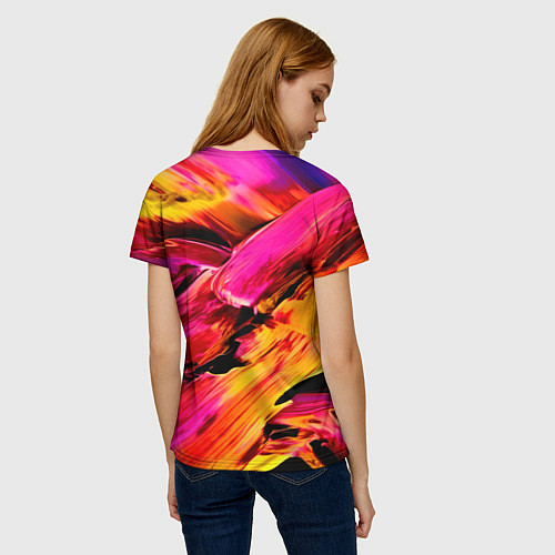 Женская футболка Акварельный цвет / 3D-принт – фото 4