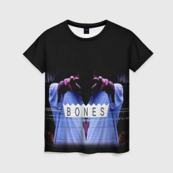 Женская футболка Bones hands