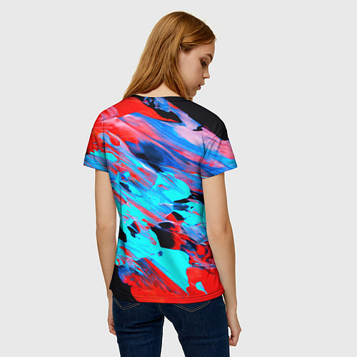 Женская футболка Краски лета / 3D-принт – фото 4