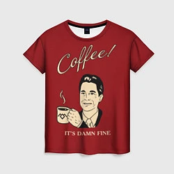 Женская футболка Coffee: it's damn fine