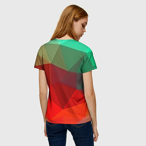 Женская футболка Abstraction colorise / 3D-принт – фото 4