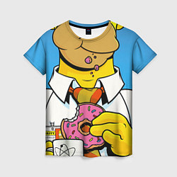 Женская футболка Homer with donut