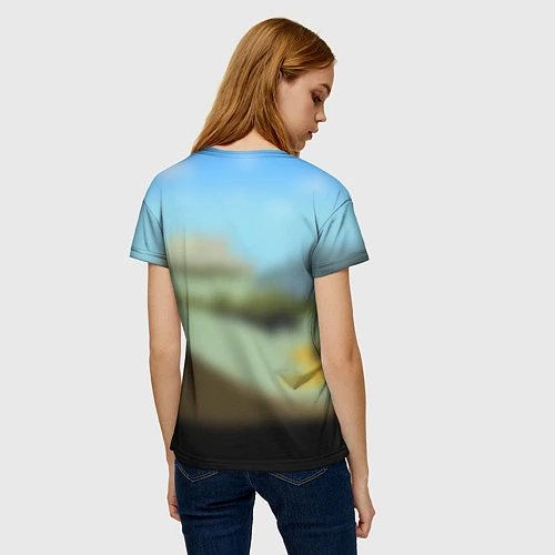Женская футболка Mona Liza / 3D-принт – фото 4