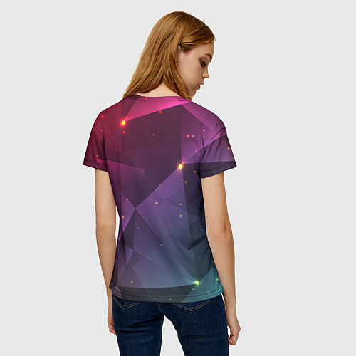 Женская футболка Colorful triangles / 3D-принт – фото 4
